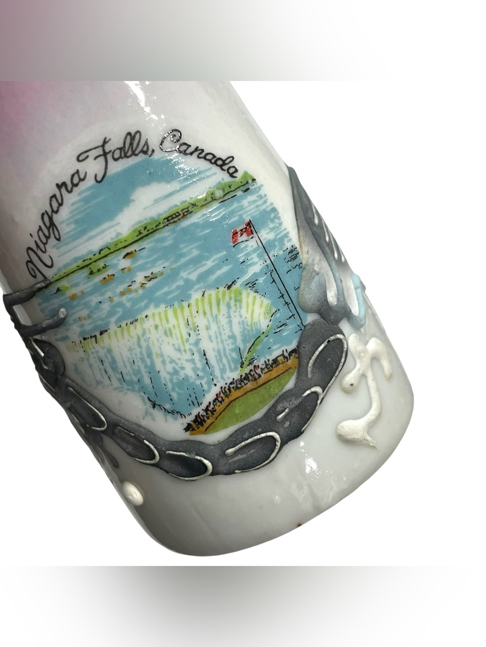Vintage 1960s Dragonware Moriage Niagara Falls Canada Salt and Pepper Shakers - Picture 7 of 9